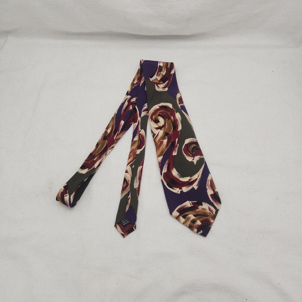 Tie Lord & Taylor Metropolitan Men's 100% Silk Italy Abstract Pattern VTG 80's